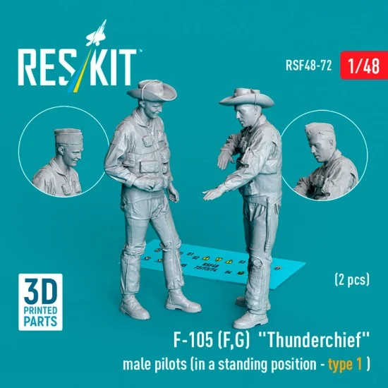 Reskit RSF48-0072 1/48 F-105 (F, G) Thunderchief Male Pilots (in a standing position - type 1, 2pcs)