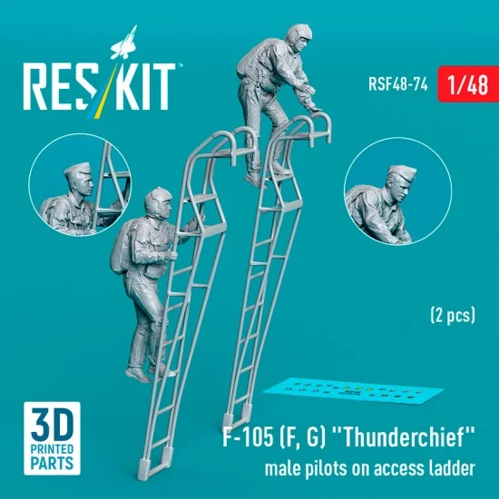 Reskit RSF48-0074 1/48 F-105 (F, G) Thunderchief Male Pilots on Access Ladder (2pcs)