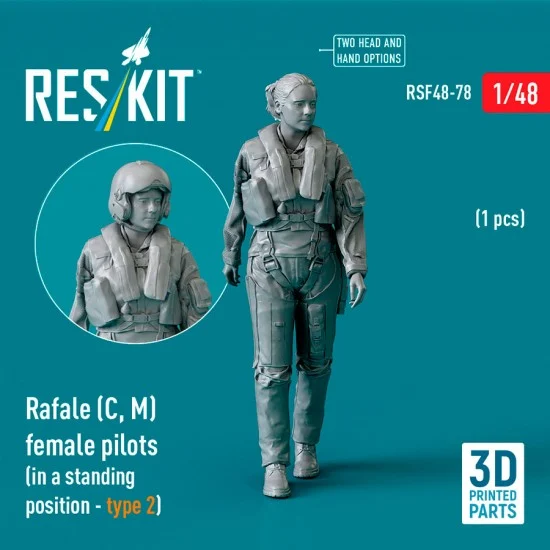 Reskit RSF48-0078 1/48 Rafale (C, M) Female Pilot (in a standing position - type 2, 1pc)