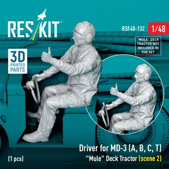 Reskit RSF48-0132 1/48 Driver for MD-3 (A/B/C/T) Mule Deck Tractor (scene 2)