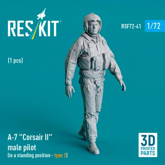 Reskit RSF72-0041 1/72 A-7 Corsair II Male Pilot (In A Standing Position - Type 2)