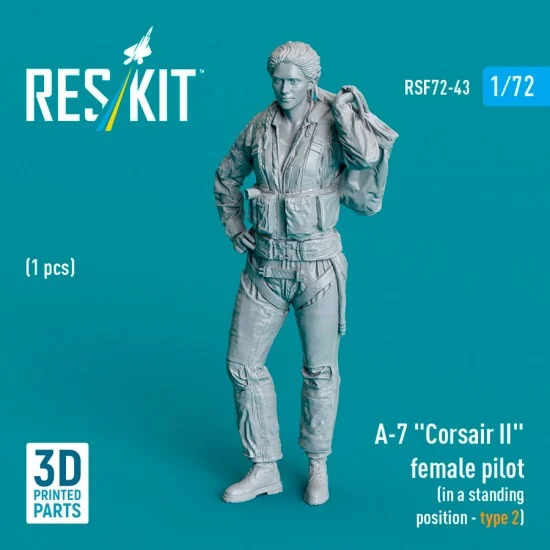 Reskit RSF72-0043 1/72 A-7 Corsair II Female Pilot (In A Standing Position - Type 2)