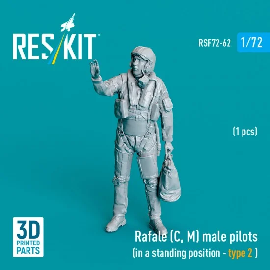Reskit RSF72-0062 1/72 Rafale (C, M) Male Pilot (in a standing position - type 2, 1pc)