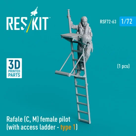 Reskit RSF72-0063 1/72 Rafale (C, M) Female Pilot (with access ladder - type 1, 1pc)