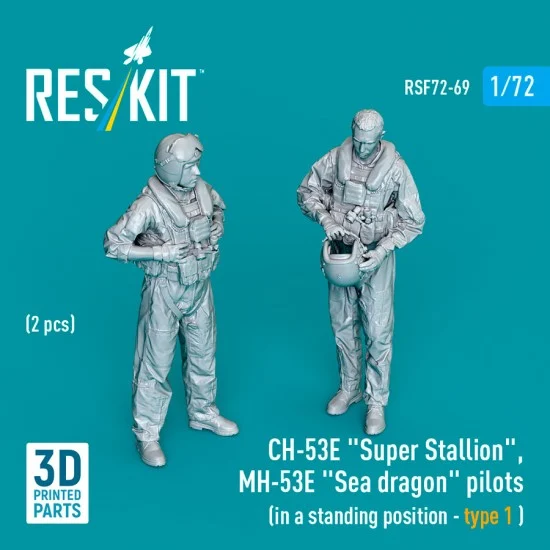 Reskit RSF72-0069 1/72 CH-53E Super Stallion, MH-53E Sea Dragon Pilots, Standing #1 (2 figures)