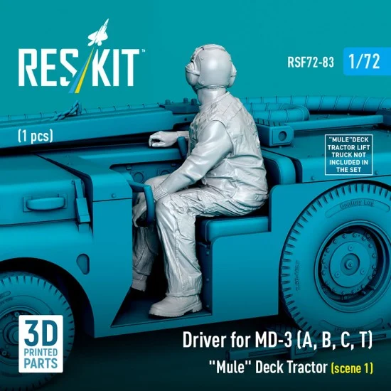 Reskit RSF72-0083 1/72 Driver for MD-3 (A/B/C/T) Mule Deck Tractor (scene 1)
