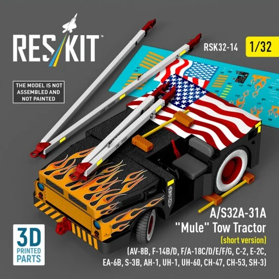 Reskit K32-0014 1/32 A/S32A-31A Mule Tow Tractor (short version)