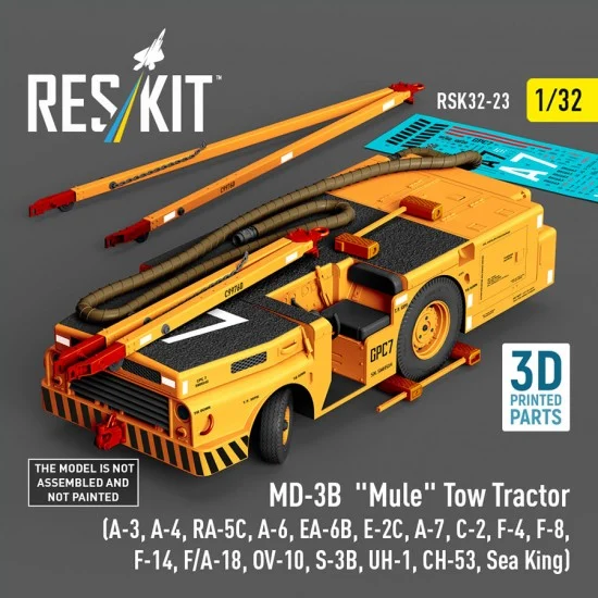 Reskit RSK32-0023 1/32 MD-3B Mule Tow Tractor for A-3/4/6/7RA-5C/EA-6B/E-2C/C-2/F-4/F-8/F-14