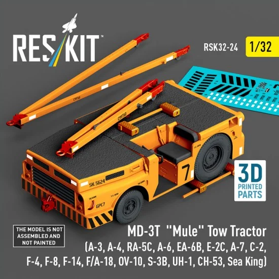 Reskit RSK32-0024 1/32 MD-3T Mule Tow Tractor for A-3/4/6/7RA-5C/EA-6B/E-2C/C-2/F-4/F-8/F-14