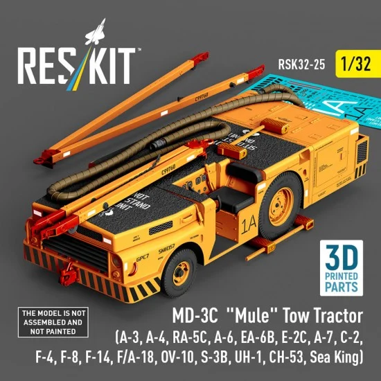Reskit RSK32-0025 1/32 MD-3C Mule Tow Tractor for A-3/4/6/7RA-5C/EA-6B/E-2C/C-2/F-4/F-8/F-14