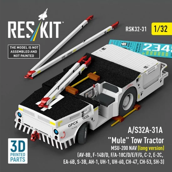Reskit K32-0031 1/32 A/S32A-31A Mule Tow Tractor MSU-200 NAV (long version)
