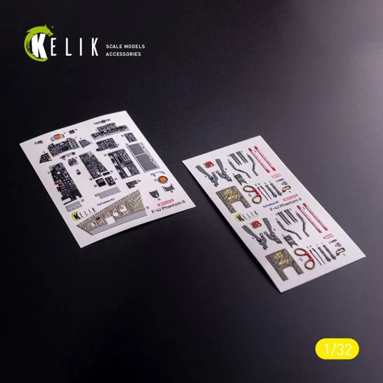 Kelik K32029 1/32 F-4J Phantom II Interior 3D Decals for Tamiya kit