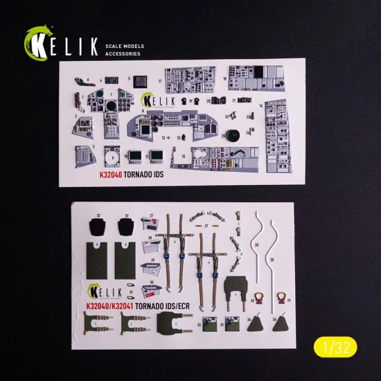 Kelik K32040 1/32 Tornado IDS Interior 3D Decals for Italeri kit - Model Planes