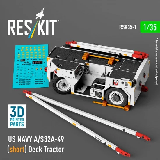 Reskit RSK35-0001 1/35 US Navy A/S32A-49 (short) Deck Tractor (3D Printed model kit)