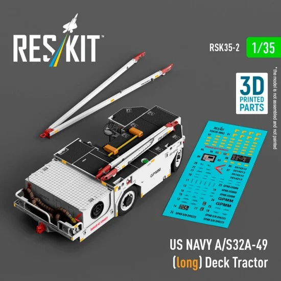 Reskit RSK35-0002 1/35 US Navy A/S32A-49 (long) Deck Tractor (3D Printed model kit)