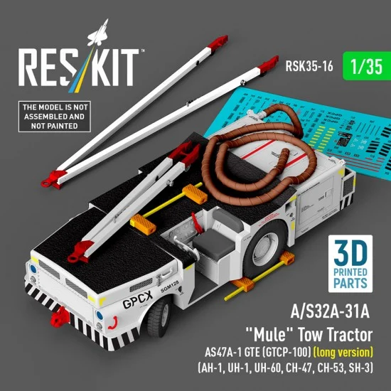 Reskit K35-0016 1/35 A/S32A-31A Mule Tow Tractor AS47A-1 GTE GTCP-100 (long version)