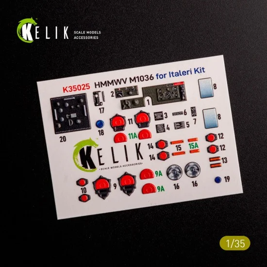 Kelik RSK35025 1/35 HUMVEE HMMWV M1036 with TOW Nato Green Version Interior 3D Decal for Italeri - Military Vehicles & Tanks