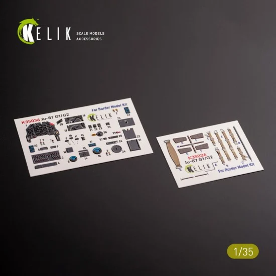 Kelik RSK35036 1/35 Ju-87 G1/G2 Interior 3D Decals for Border kit
