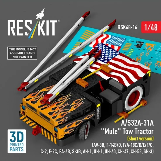 Reskit K48-0016 1/48 A/S32A-31A Mule Tow Tractor (short version)