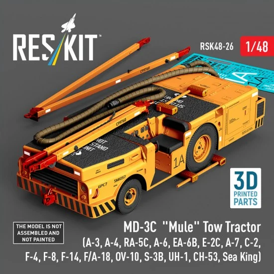 Reskit RSK48-0026 1/48 MD-3C Mule Tow Tractor for A-3/4/6/7RA-5C/EA-6B/E-2C/C-2/F-4/F-8/F-14