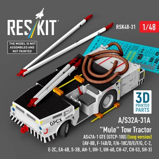 Reskit K48-0031 1/48 A/S32A-31A Mule Tow Tractor AS47A-1 GTE GTCP-100 (long version)