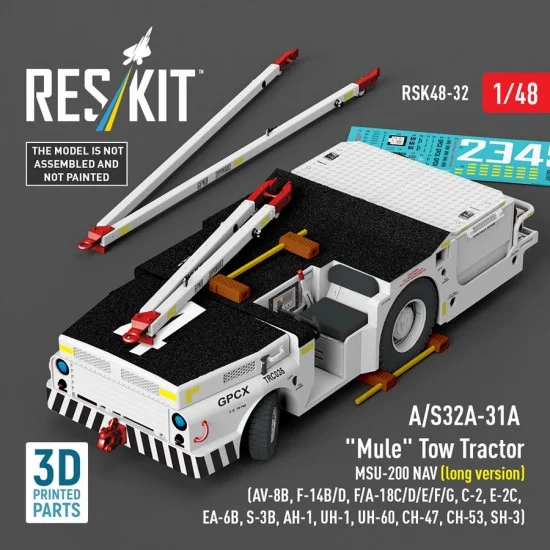 Reskit K48-0032 1/48 A/S32A-31A Mule Tow Tractor MSU-200 NAV (long version)