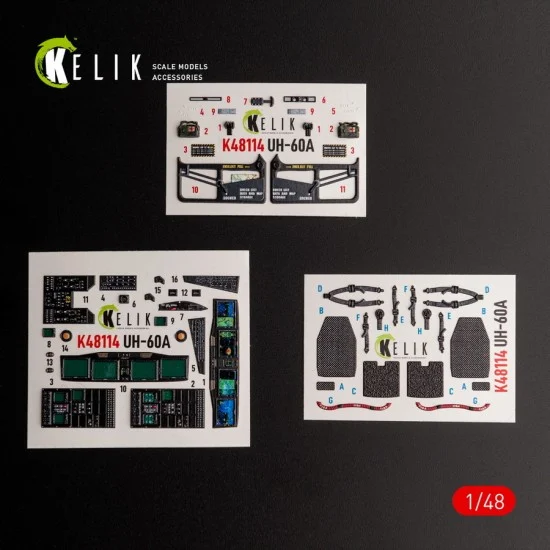 Kelik RSK48114 1/48 UH-60A Black Hawk Type 2 Defence Intelligence of Ukraine Interior parts for ICM kit