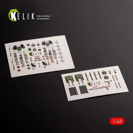Kelik RSK48119 1/48 Jas-39 B/D Interior 3D Decals for Zimi/KittyHawk kit