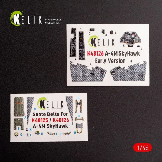 Kelik RSK48126 1/48 A-4M Early Interior 3D Decals for Magic Factory kit