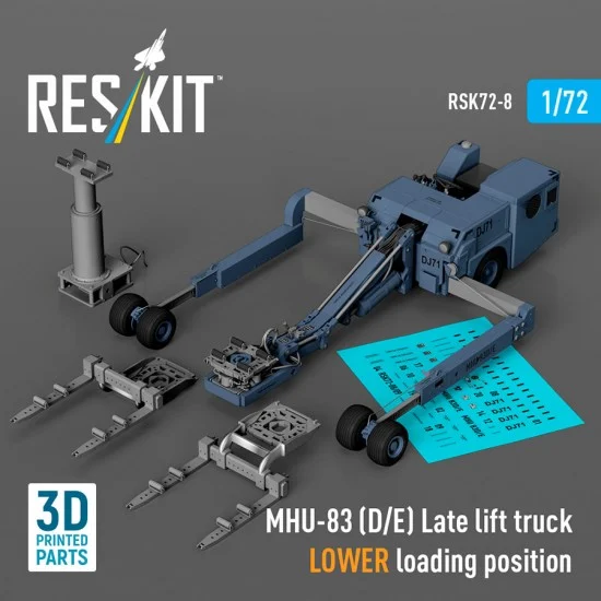 Reskit RSK72-0008 1/72 MHU-83 (D/E) Late Lift Truck LOWER Loading Position (3D Printed model kit)