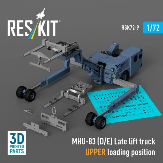 Reskit RSK72-0009 1/72 MHU-83 (D/E) Late Lift Truck UPPER Loading Position (3D Printed model kit)