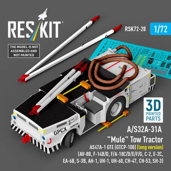 Reskit K72-0028 1/72 A/S32A-31A Mule Tow Tractor AS47A-1 GTE (GTCP-100) (long version)