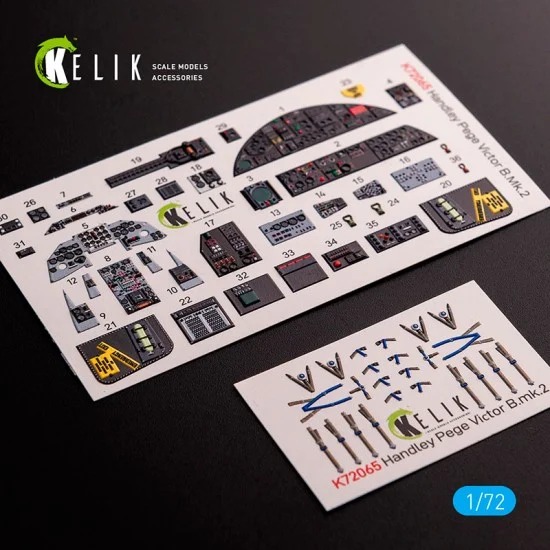 Kelik RSK72065 1/72 Handley Page Victor B Mk2 Interior 3D Decals for Airfix kit - Model Planes