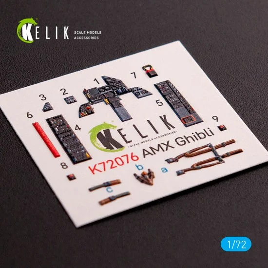 Kelik RSK72076 1/72 Amx Ghibli Interior 3D Decals for Italeri kit - Model Planes