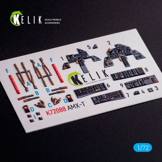 Kelik RSK72088 1/72 AMX-T Interior 3D Decals for Italeri kit