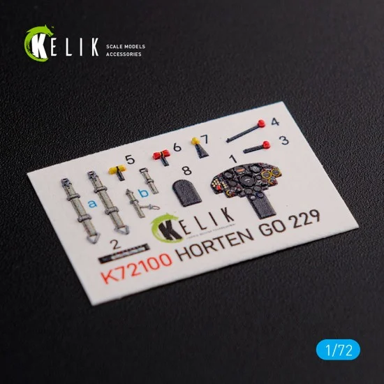 Kelik RSK72100 1/72 Horten Go 229 Interior 3D Decals for Revell Kit - Model Planes