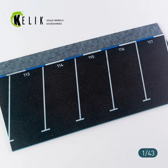 Kelik RSKS43002 1/43 Supermarket Parking Type #2 3mm Acrylic Base (180 x 357 mm, 210 g) - Scenics & Diorama