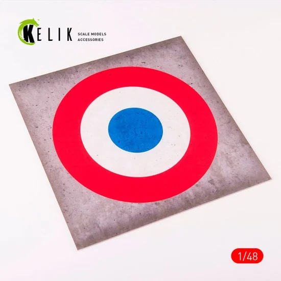 Kelik RSKS48025 1/72 - 1/48 France Roundel Acrylic 3mm Base (240 x 240 mm)