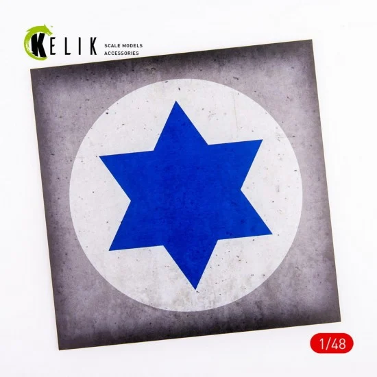 Kelik RSKS48034 1/72 - 1/48 Israel Roundel Acrylic 3 mm (240 x 240 mm, 190g)