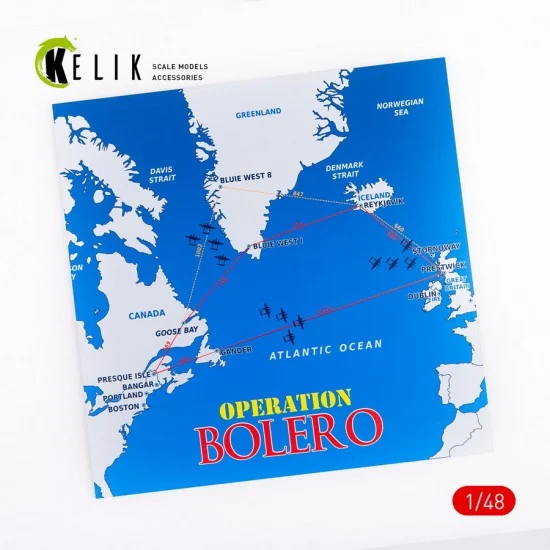 Kelik RSKS48038 1/72 - 1/48 Operation Bolero WWII era Acrylic 3 mm (240 x 240 mm, 190g)