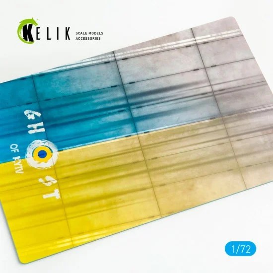 Kelik RSKS72003 1/72 Concrete Plates Ghost of Kyiv Base - Acrylic 3 mm (280 x 180 mm) (170 g)