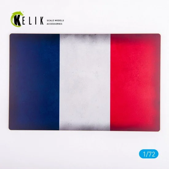 Kelik RSKS72087 1/72 France Flag Base Acrylic 3 mm (280 x 180 mm, 170 g) - Scenics & Diorama