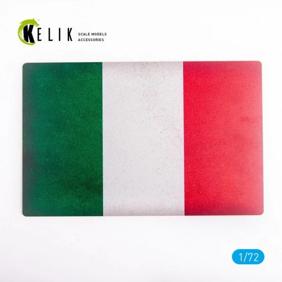 Kelik RSKS72089 1/72 Italy Flag Base Acrylic 3 mm (280 x 180 mm, 170 g) - Scenics & Diorama