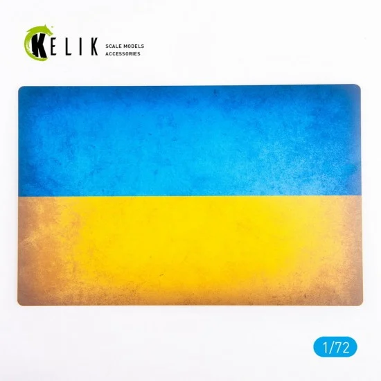 Kelik RSKS72090 1/72 Ukraine Flag Base Acrylic 3 mm (280 x 180 mm, 170 g) - Scenics & Diorama