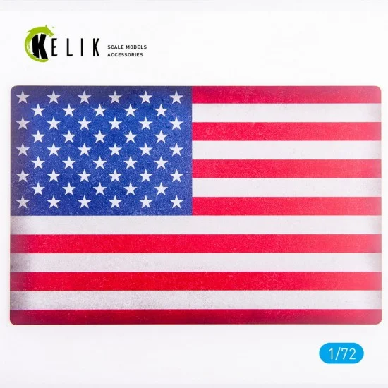 Kelik RSKS72091 1/72 USA Flag Base Acrylic 3 mm (280 x 180 mm, 170 g) - Scenics & Diorama