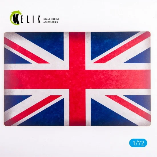 Kelik RSKS72092 1/72 Great Britain Flag Base Acrylic 3 mm (280 x 180 mm, 170 g) - Scenics & Diorama