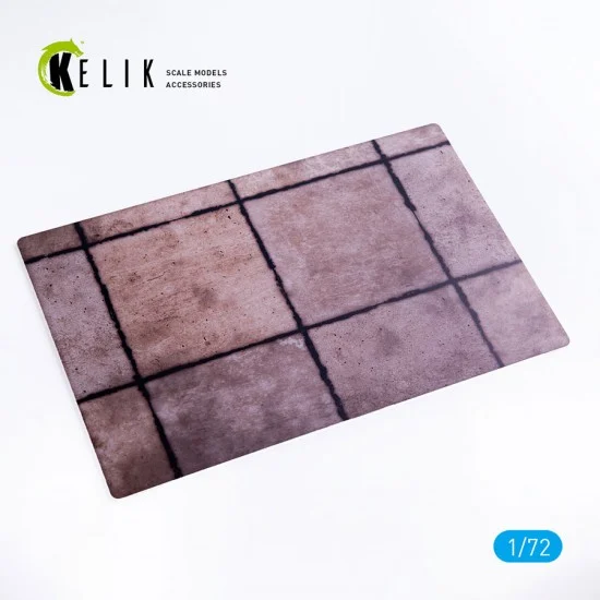 Kelik KS72109 1/72 Soviet Square Concrete Plates Airfield 1970th 3mm Acrylic Base (280 x 180 mm, 170 g) - Scenics & Diorama