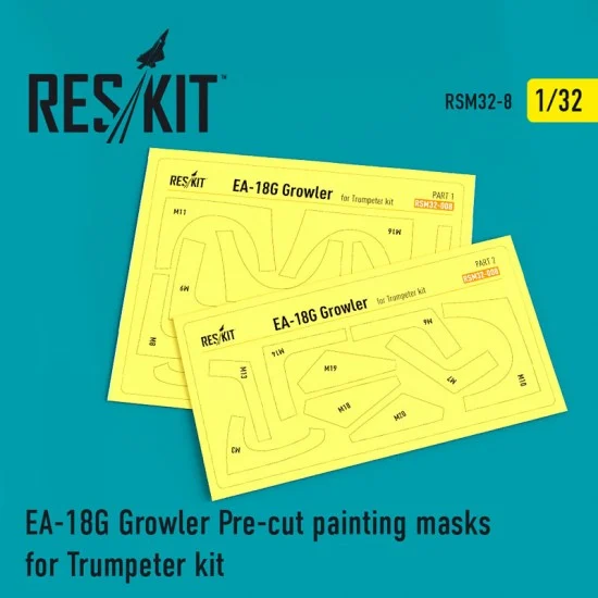 Reskit RSM32-0008 1/32 Boeing EA-18G Growler Pre-cut Painting Masks for Trumpeter kit