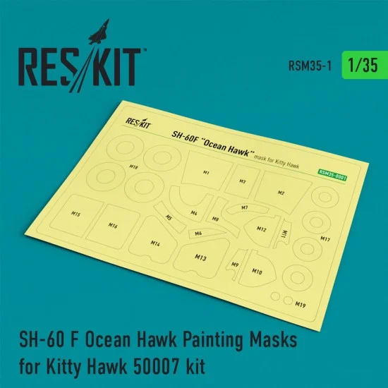 Reskit RSM35-0001 1/35 SH-60 F Ocean Hawk Painting Masks for Kitty Hawk #50007