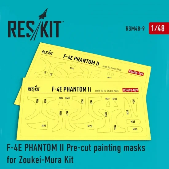 Reskit RSM48-0009 1/48 McDonnell Douglas F-4 (E) Phantom II Pre-cut Painting Masks for Zoukei-Mura kit